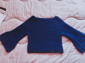 Maglione donna in lana mérinos fatto a mano