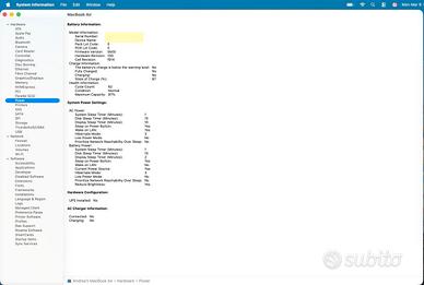 MacBook Air M2 13" 8/512GB Midnight – 97% batteria