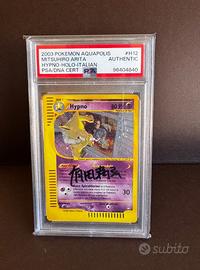 Pokemon Aquapolis Holo Hypno H12 Arita PSA Firmato