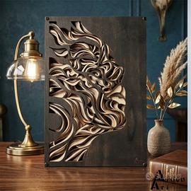 Quadro 3D - 7 strati legno pregiato 27x40x2,2 cm
