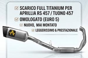 scarico completo arrow in titanio rs 457 tuono 457