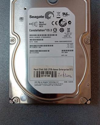 Hard disk Seagate sas 3TB