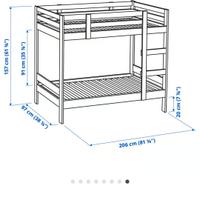 Letto Ikea Mydal in legno di cedro