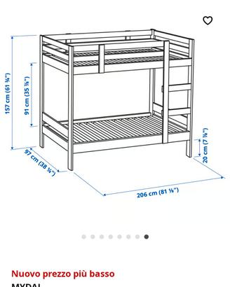 Letto Ikea Mydal in legno di cedro
