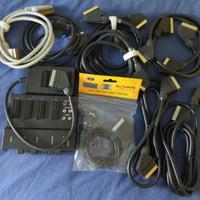 Cavi SCART + mixer, ciabatta e adattatore VGA