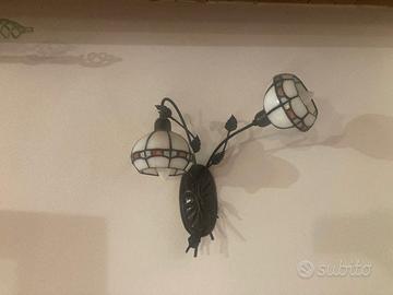 Applique doppia stile Tiffany decorazione floreale