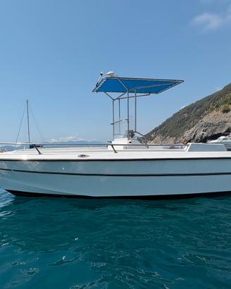 Barca open pesca famiglia suzuki 140 cv fuoribordo