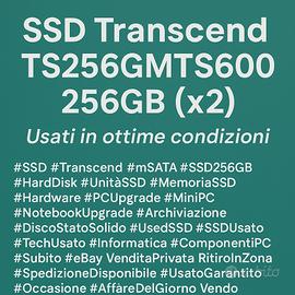 SSD Transcend TS256GMTS600 256GB (x2)
