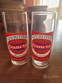 bicchieri vintage Gancia e Tanqueray