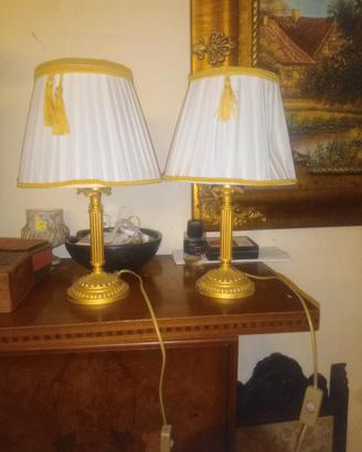 lampade da tavolo più lampadario anni 60 ottone 