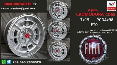 Cerchi cromodora cd68 7x15 et0 Fiat TUV fiat