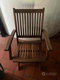 Sedie esterno  di legno n9 pieghevoli 80€+1 gratis