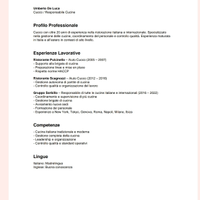 Annuncio lavoro cuoco con 20 anni di esperienza