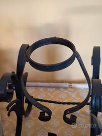 portabottiglie in ferro battuto 