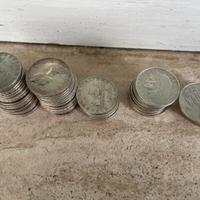 Monete d’argento italiane caravelle dante bighe