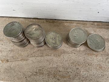 Monete d’argento italiane caravelle dante bighe