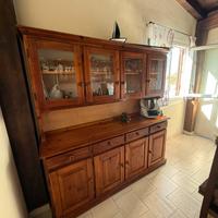 Credenza/vetrina/cristalliera legno massello
