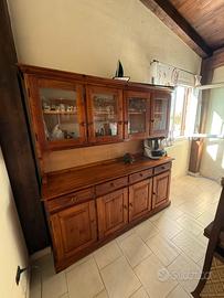 Credenza/vetrina/cristalliera legno massello