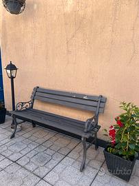 Panchina vintage retró in ghisa