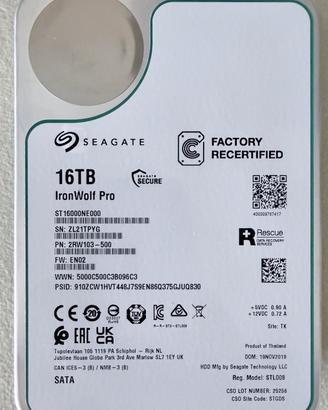 Hard Disk NAS 16Tb 7200rpm