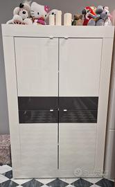 Credenza moderna a 4 ante bicolore 