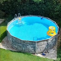 Piscina fuori terra con due filtri