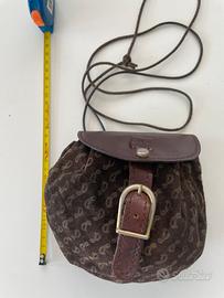 Borsetta vintage in pelle e camoscio cin tracolla