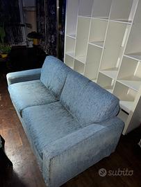 Divano letto 2 posti azzurro – Comodo e funzionale