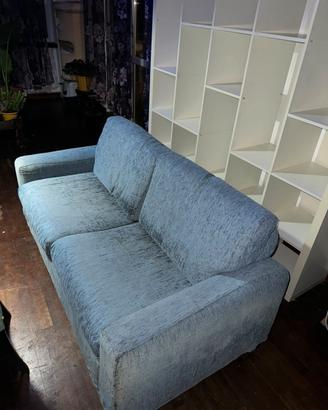 Divano letto 2 posti azzurro – Comodo e funzionale