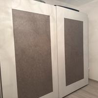 Armadio ante scorrevoli 278x246 bianco/grigio