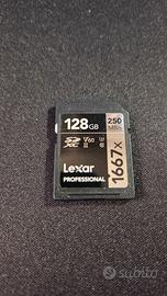 Scheda SDXC 128GB Lexar - 250 MB/sec - 1667x. Orig