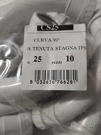 20 Raccordi Curvi per Tubo Rigido D. 25 IP65
