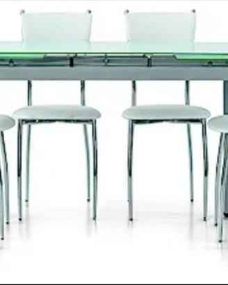 Tavolo Moderno 80 x 80 allungabile 120 cm