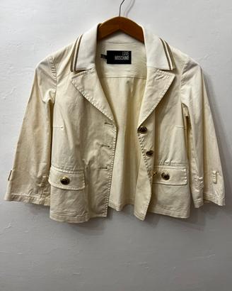🧥 Giacca Donna Love Moschino Panna Bottoni Dorati