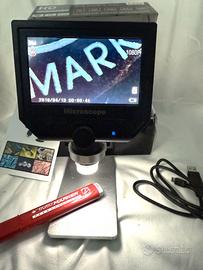 HD 3.6 Mp Microscopio Digitale Portatile + Schermo