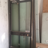 Porta+telaio in alluminio con vetro antieffrazione