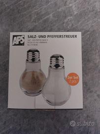 Saliera e Pepiera in vetro e inox - APS