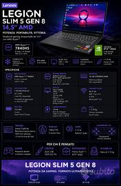 Lenovo Legion 5 14.5" OLED Ryzen 7, RTX 4060 pro