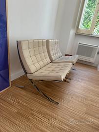 Coppia di Poltrone Barcelona Mies van der Rohe