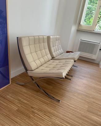 Coppia di Poltrone Barcelona Mies van der Rohe