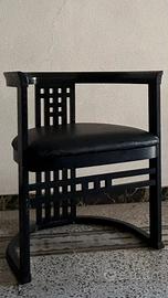 Sedia design legno laccato nero