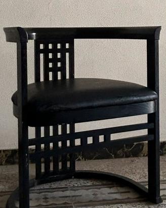Sedia design legno laccato nero
