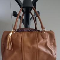 borsa a mano in bella pelle marrone,Samsonite