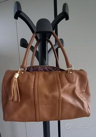 borsa a mano in bella pelle marrone,Samsonite