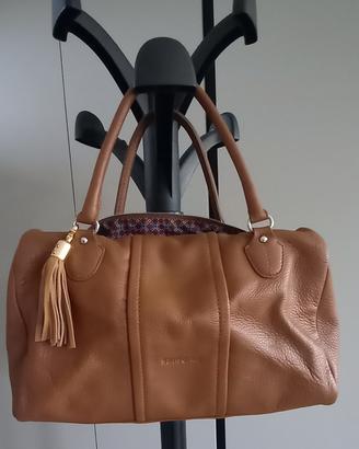 borsa a mano in bella pelle marrone,Samsonite