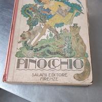 Vecchio libro di Pinocchio, ed. Salani, illustrato