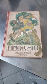 Vecchio libro di Pinocchio, ed. Salani, illustrato