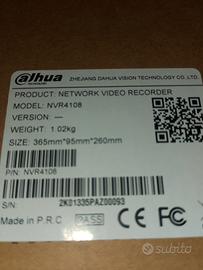  NVR 8 canali+ 6/8 telecamere  DAHUA 