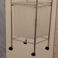 Carrellino con ruote in metallo e plastica