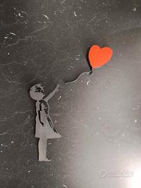 "Girl with Baloon" Bansky  opera da parete 